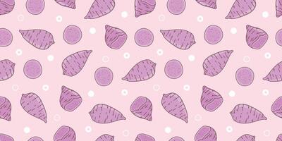 Taro seamless pattern backgrounds vector
