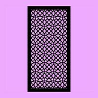 square, polygon, and line patterns arranged into panels with CNC laser vector