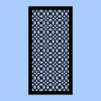 simple geometric cnc pattern for metal and wood vector