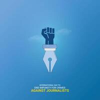 International Day to End Impunity for Crimes against Journalists vector