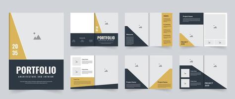Portfolio layout Architecture portfolio layout interior portfolio or project portfolio vector