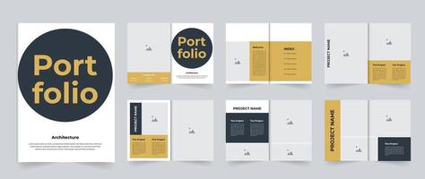 Portfolio Architecture portfolio interior or project portfolio template design vector