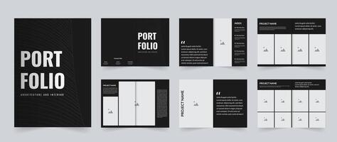 Architecture portfolio template or professional project portfolio template design vector