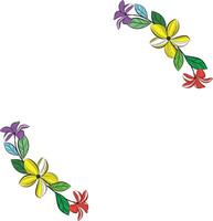 Botanical decorative frame design set . Hand drawn floral borders and divider with branch illustration on white isolated background vector