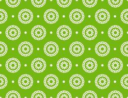 Clean abstract green pattern with white circles for fabric and cover. Seamless neat pattern in polka dots on a green background vector