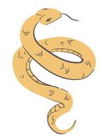 illustration of snake isolated on white background. vector