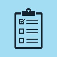 A Clipboard and Paper Task Check List Job Done Right Sign Flat Icon 2 vector