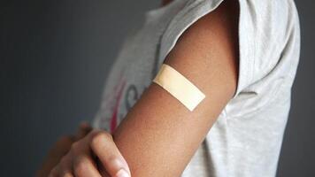 A person with a bandage on their arm video