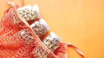 A mesh bag filled with nuts and nuts video
