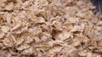 A bowl of oats is shown in this image video