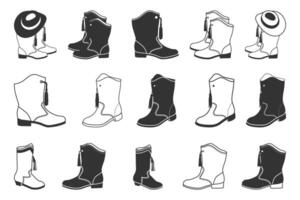 Drill Team Marching Boots , Silhouette. vector