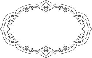 Thai pattern frame. Vintage pattern for graphic elements. vector