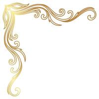 elegant golden vintage corner lines Abstract lines graphic element vector