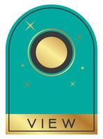 view gold text box on white background vector