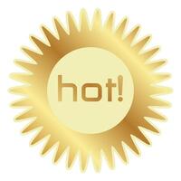 hot golden sun circle luxurious heat Graphic elements on a white background vector