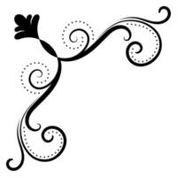 Elegant Corner Swirl Design vector