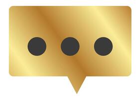 Golden soap bubbles. Chatting isolated on white background. Conversation, messenger shape glitter for social media or website. vector
