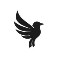 Bird logo on the branch vector