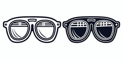creative two pairs of goggles with different shapes on them vector