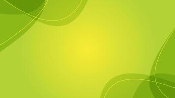 Abstract gradient background featuring smooth transitions of yellow and lime green hues. Geometric shapes and thin lines create a dynamic visual, offering ample copy space for text or design elements. vector