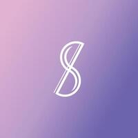 A sleek and modern featurraming an elegant monog that intertwines the letters S, Q, B, and D. Set against a minimalist gradient background blending soft pink and purple hues. vector