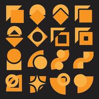 pattern idea Logo shape icon set vector