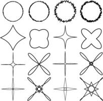 Minimal style abstract shape vector