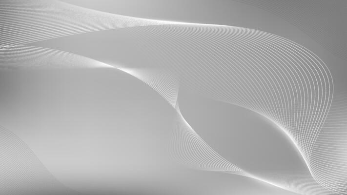 Grey gradient and abstract line wave bg. 3d silver minimal wavy smooth digital pattern. White neutral dynamic particle background. Modern data flow studio backdrop. Gray geometric futuristic banner.