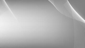 Grey and white abstract line wave with gradient bg. 3d minimal wavy smooth digital pattern. Silver neutral dynamic particle background. Modern data flow backdrop. Gray geometric network banner. vector
