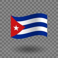 Cuba flag. Cuba wavy flag isolated. Flag of Cuba symbol icon. EPS 10 vector