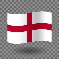 England flag. England wavy flag isolated. National flag of England symbol icon. EPS 10 vector