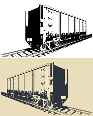 Freight railway car