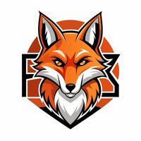 Profile Fox Face in Team Logo Design vector