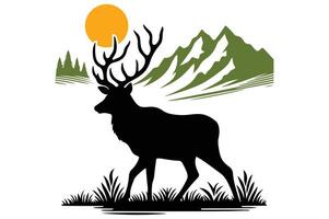 A illustration of a deer. vector