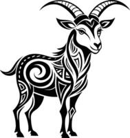 Goat sheep abstract line art vector