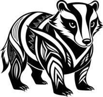 badger abstract line art vector
