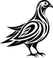 Pigeon abstract line art vector