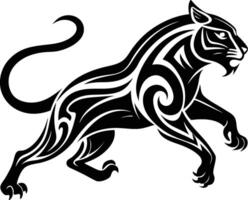 Panther abstract line art vector