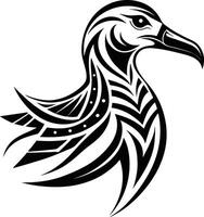 hummingbird Head abstract line art vector