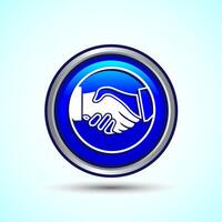 Hand Shake Icon Button Design Illustration vector