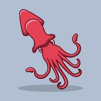 Sea Ocean Squid Cartoon design illustration and icon for website, digital and print vector
