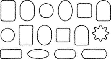 Rope Frames and Decorative Borders Icon Collection vector