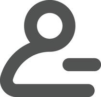 Delete user icon bold outline style vector