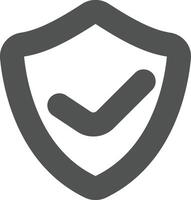 Security icon bold outline style vector