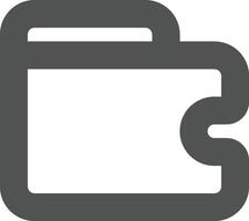 Wallet icon bold outline style vector