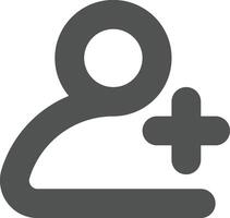 Add user icon bold outline style vector