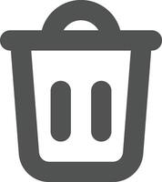 Delete icon bold outline style vector