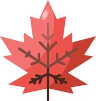 Autumn leaf icon red color vector