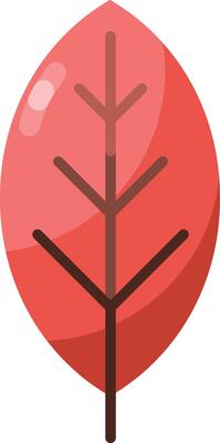 Red autumn leaf icon