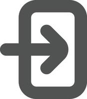 Logout icon bold outline style vector